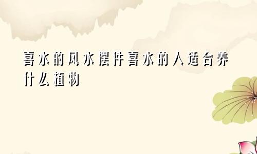 喜水的风水摆件喜水的人适合养什么植物