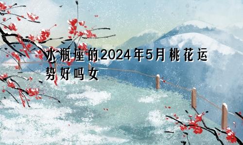 水瓶座的2024年5月桃花运势好吗女