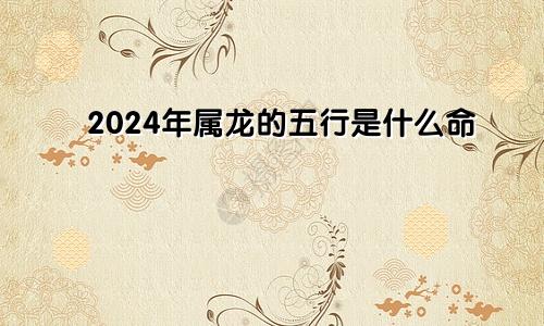 2024年属龙的五行是什么命