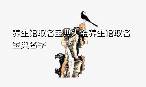 养生馆取名宝典大全养生馆取名宝典名字