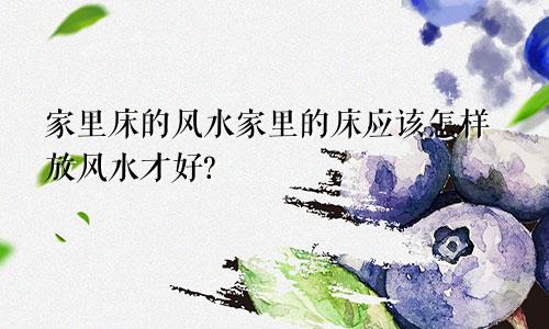 家里床的风水家里的床应该怎样放风水才好?