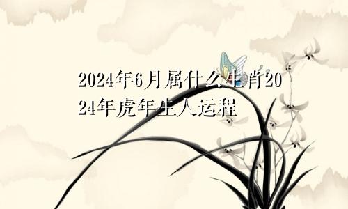 2024年6月属什么生肖2024年虎年生人运程