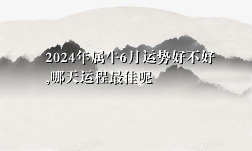 2024年属牛6月运势好不好,哪天运程最佳呢