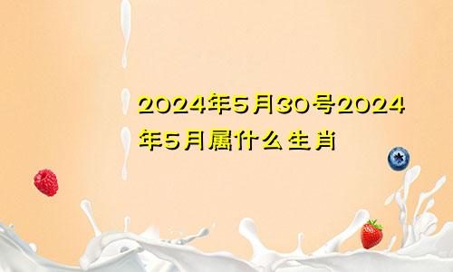 2024年5月30号2024年5月属什么生肖