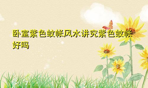 卧室紫色蚊帐风水讲究紫色蚊帐好吗