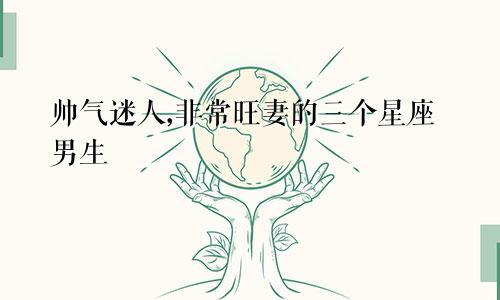 帅气迷人,非常旺妻的三个星座男生