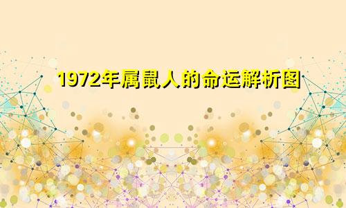 1972年属鼠人的命运解析图