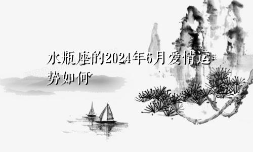 水瓶座的2024年6月爱情运势如何