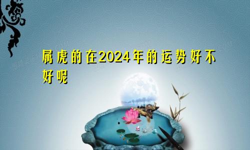 属虎的在2024年的运势好不好呢