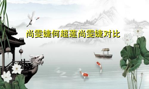尚雯婕何超莲尚雯婕对比