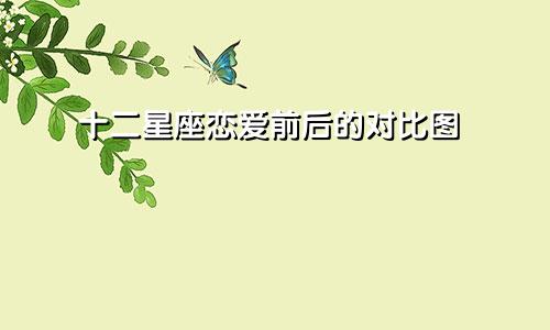 十二星座恋爱前后的对比图