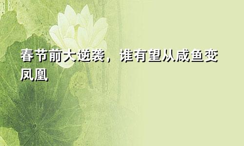 春节前大逆袭,谁有望从咸鱼变凤凰