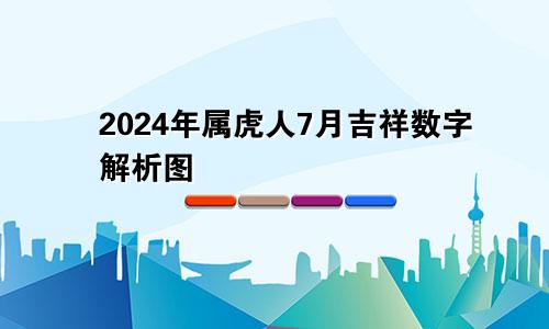 2024年属虎人7月吉祥数字解析图