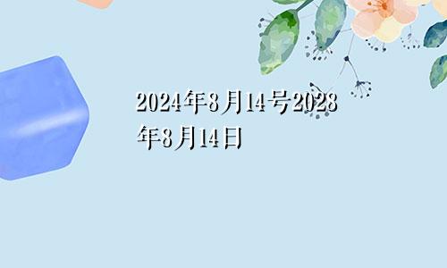 2024年8月14号2028年8月14日