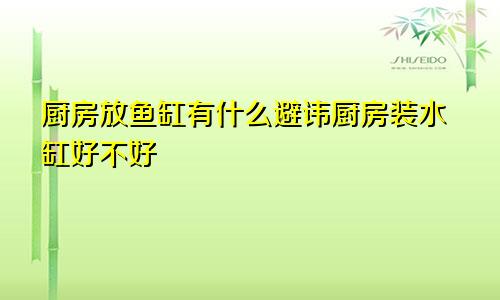 厨房放鱼缸有什么避讳厨房装水缸好不好