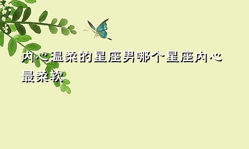 内心温柔的星座男哪个星座内心最柔软