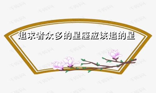 追求者众多的星座应该追的星