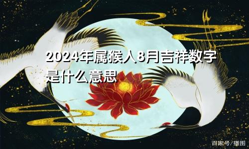 2024年属猴人8月吉祥数字是什么意思