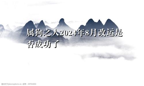 属狗之人2024年8月改运是否成功了