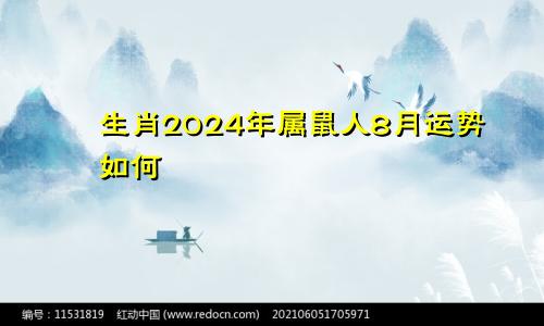生肖2024年属鼠人8月运势如何