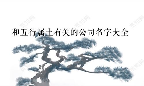 和五行属土有关的公司名字大全