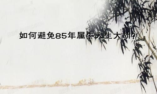 如何避免85年属牛人生大劫？