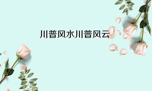 川普风水川普风云