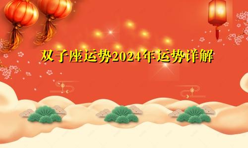 双子座运势2024年运势详解