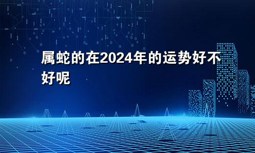 属蛇的在2024年的运势好不好呢