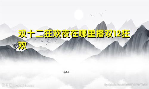 双十二狂欢夜在哪里播双12狂欢