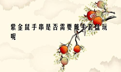 紫金鼠手串是否需要戴手套盘玩呢