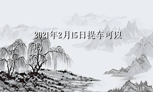 2021年2月15日提车可以吗