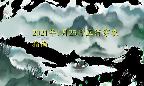2021年1月25日五行穿衣指南