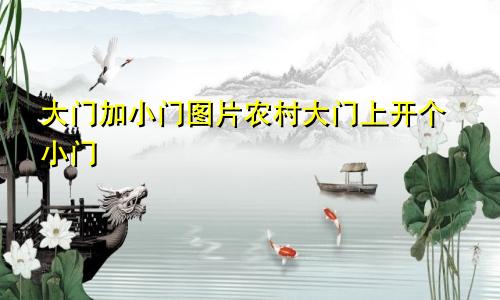 大门加小门图片农村大门上开个小门