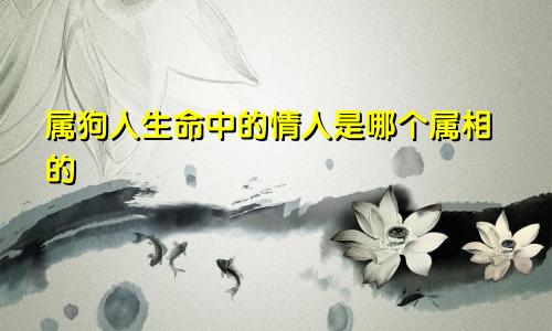 属狗人生命中的情人是哪个属相的