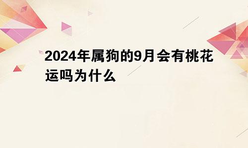 2024年属狗的9月会有桃花运吗为什么