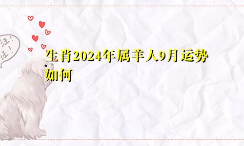 生肖2024年属羊人9月运势如何
