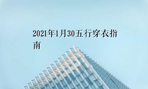 2021年1月30五行穿衣指南