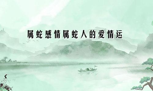 属蛇感情属蛇人的爱情运