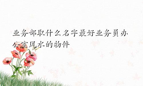业务部取什么名字最好业务员办公室风水的物件