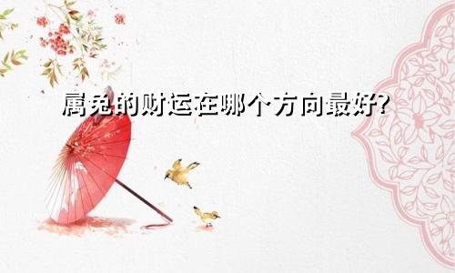 属兔的财运在哪个方向最好?
