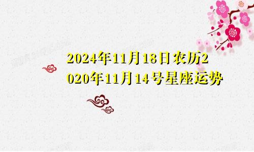 2024年11月18日农历2020年11月14号星座运势