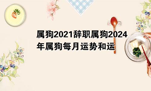 属狗2021辞职属狗2024年属狗每月运势和运