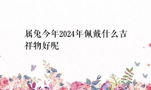 属兔今年2024年佩戴什么吉祥物好呢