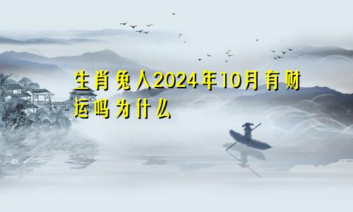 生肖兔人2024年10月有财运吗为什么