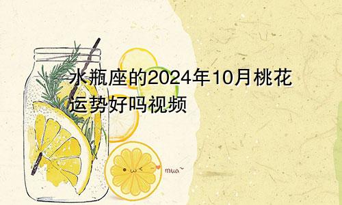 水瓶座的2024年10月桃花运势好吗视频