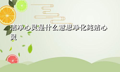 洁净心灵是什么意思净化纯洁心灵