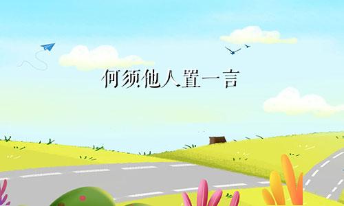 何须他人置一言