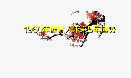 1960年属鼠人未来5年运势