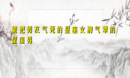 能把男友气死的星座女脾气犟的星座男